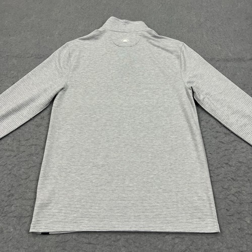 Faherty Pullover Men's Small Gray Movement Stripe Quarter Zip Knit Stretch Golf - Picture 9 of 11
