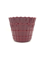 Cache-pot Faïence De Saint-Clément Art Deco Vase Rouge Hauteur 16,5cm