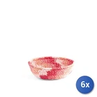 6x colored paper fiber basket cm 21x8. FSC certificate.