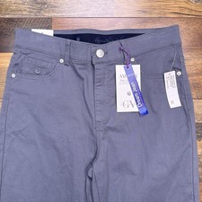 Gloria Vanderbilt Amanda Dream Jean Womens 6 Gray Dusk Tapered Stretch New