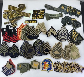 Vintage U.S. Military / Army / AF WWII Patch Lot 330 Total Entire Collection