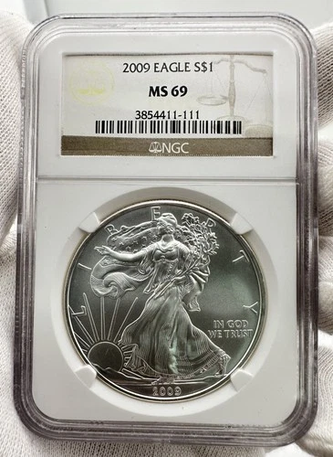 2009 $1 American Eagle 1 oz Silver NGC MS69 Coin