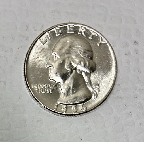 1956-D Silver Washington Quarter, Brilliant Uncirculated