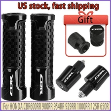 Black-For HONDA CBR1000RR 125R Motorcycle Handlebar Grips Bar End Cap Tire Valve