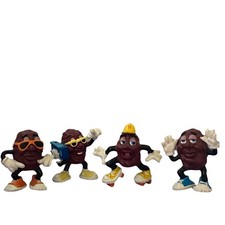 Vintage 1987 1988 Calrab Applause CALIFORNIA RAISINS PVC Figures Hardee  s Skate