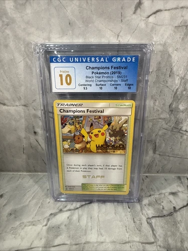 Pokemon Champions Festival 2019 World Championships STAFF Promo SM231 CGC 10