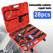 28Pcs Universal Radiator Pressure Tester Vacuum Type Cooling System Refill Tool