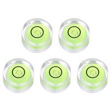5pcs Round Bubble Level 12x6mm Mini Circular Bullseye Spirit Levels, Green