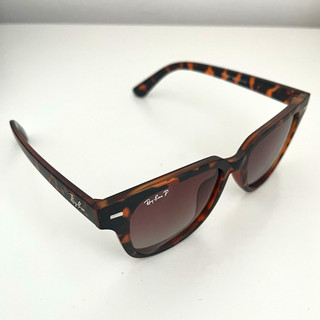 Ray Ban women’s Rectangle Sunglasses Brown Tortoiseshell Plastic Brown Tinted