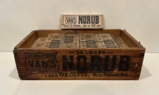 Antique / VTG Van's NORUB Laundry Cleaning Bars - RARE - Lot of 35 in O/ Wood Bx