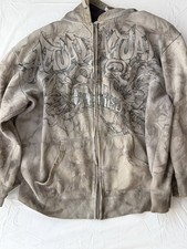 Ecko Unltd. Mens Beige/Gray Full Zip Hooded H...