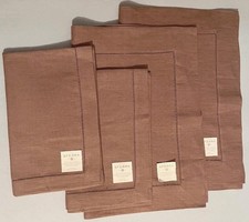 Sferra Festival NUTMEG Linen 2 Dinner Napkins/2 Placemats (4 PC) Hemstitched New
