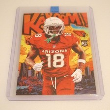 Kaboom! Marvin Harrison Jr. Arizona Cardinals Rookie Insert #18 Football Card. rookie card picture
