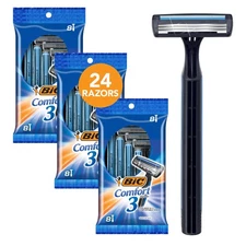 BIC Comfort 3 Disposable Razors, Men's, 24 Count