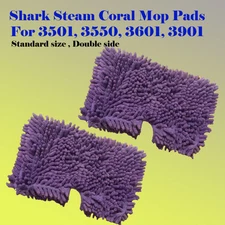 2x Coral Steam Mop Replacement Microfiber Pad For Shark S3501 S3601 S3901 S3550 