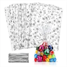 100 pcs Clear 8"X 12" Flat Gift Wrap Cellophane Bags Cello Bags Cookie Bags T...
