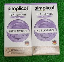 4x Simplicol TEXTILFARBE intensiv MISS LAVENDEL 1827 fl&uuml;ssige Rezeptur Versand0&euro;