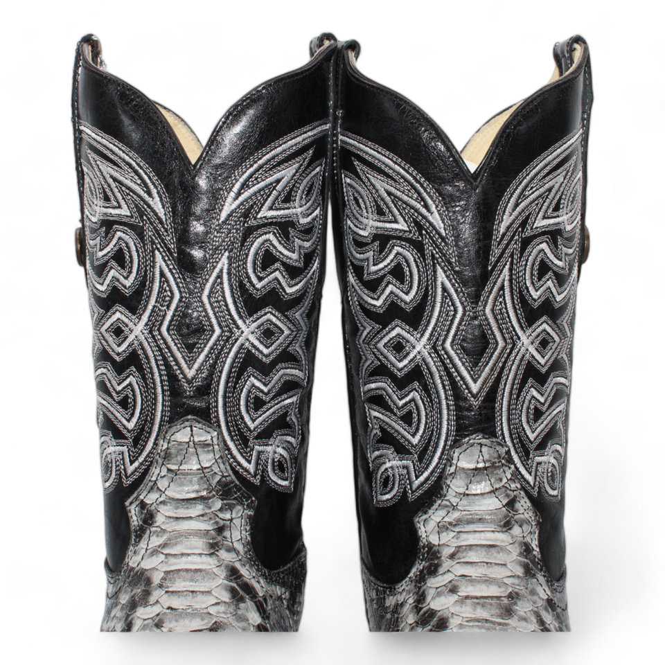 MEN'S PYTHON NATURAL COLOR ANIMAL PRINT COWBOY WESTERN BOOTS ARTESANAL ...