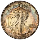 1941-S Walking Liberty 50c, PCGS 62, Very beautiful toning. Special.