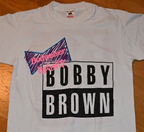 *1990's BOBBY BROWN* vtg hip-hop concert tour tee shirt (M) 1990s vintage concert t-shirt, vintage, single stitch, B+ condition