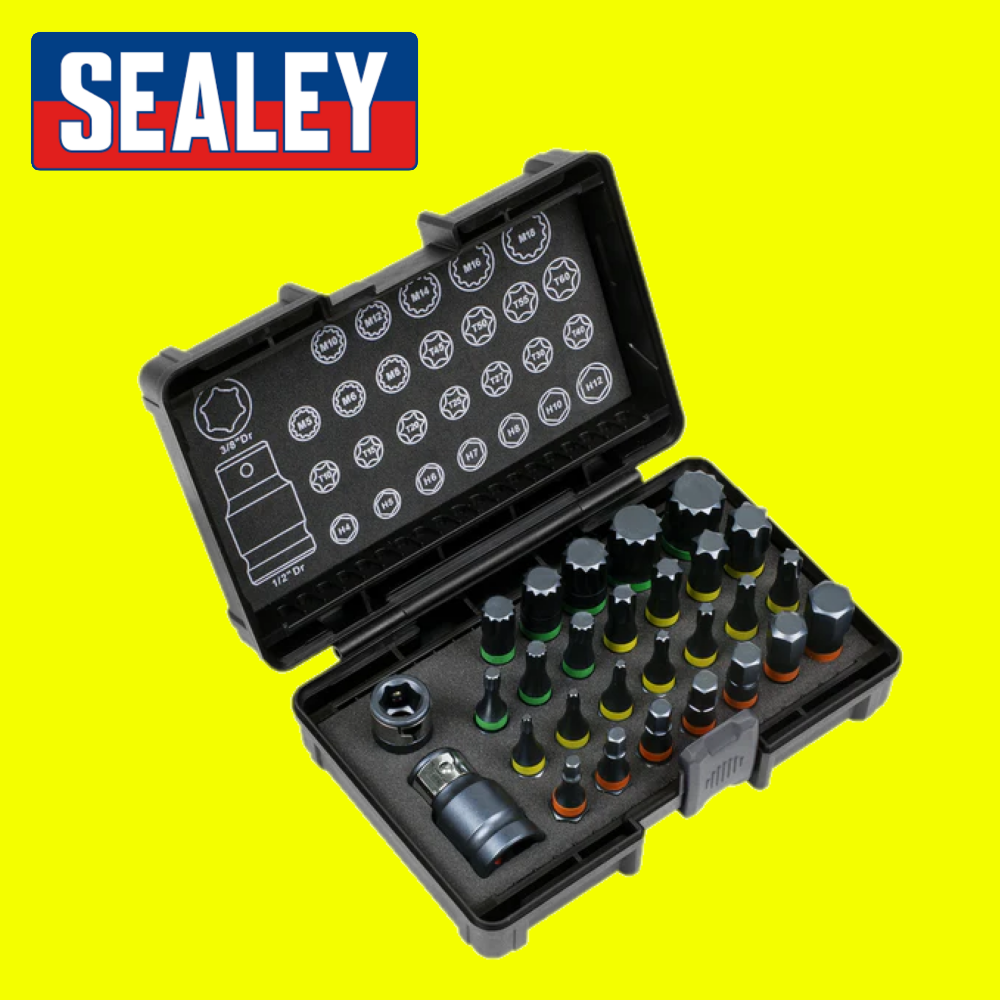 Sealey TRX-Star*/Hex/Spline Bit Set Impact 28pc 3/8"" & 1/2""Sq Drive AK21902 - Image 6