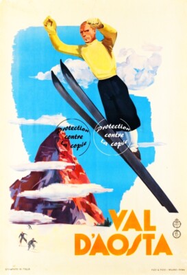 VAL D'AOSTA SKI R44 - POSTER HQ 40x60cm eines VINTAGE POSTERS