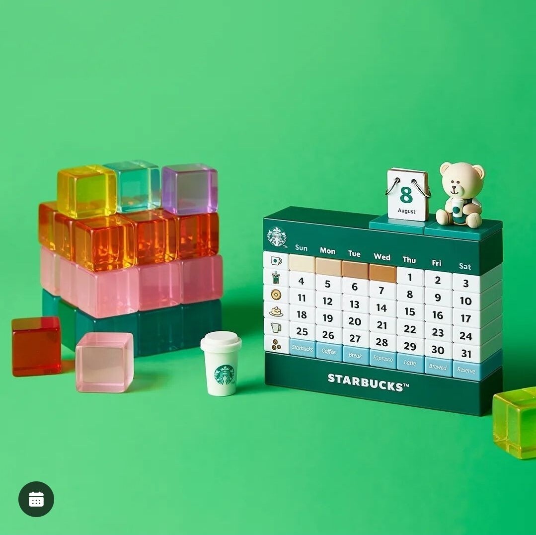 Starbucks Korea 25th Bearista calendar block 2024 Limited Edition