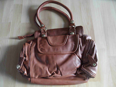 GEORGE GINA LUCY GGL schöne Ledertasche COUPERTINA cognac NEU