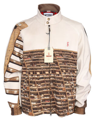 NWT M1992 X BARACUTA G4 jacket ivory brown zip limited luxury Italy 46