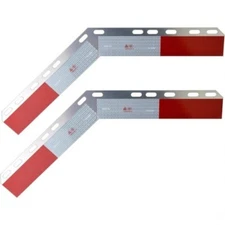 TORQUE Mud Flap Angled Reflector Aluminum 14.25" x 12.25" for Semi Truck and Se