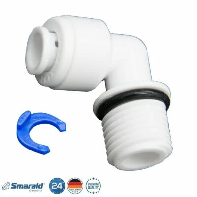 SMARALD® L - Steckverbinder 1/4" - 1/4" AG m. O-Ring 6,5 mm für Wasserfilter Umkehrosmose