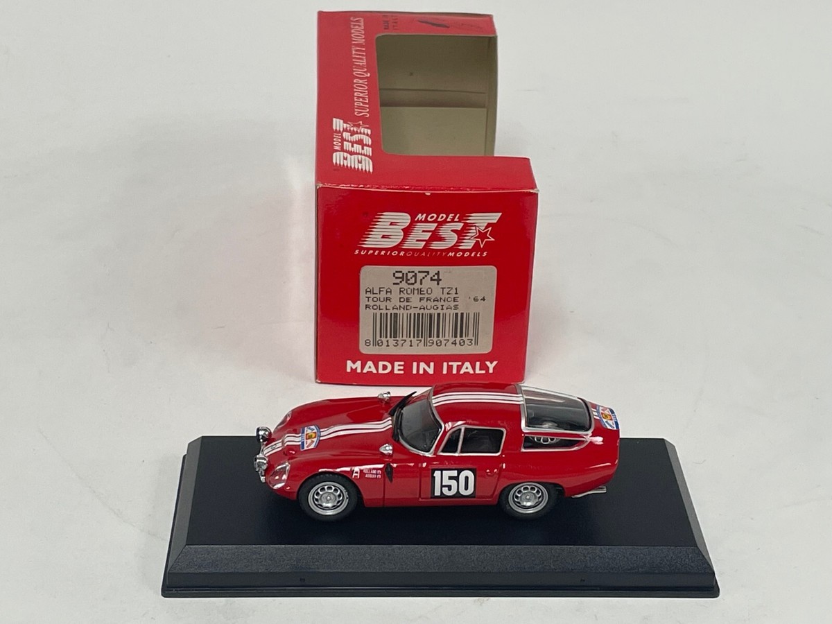 1/43 Best Model Alfa Romeo TZ1 car #150 from 1964 Tour de France