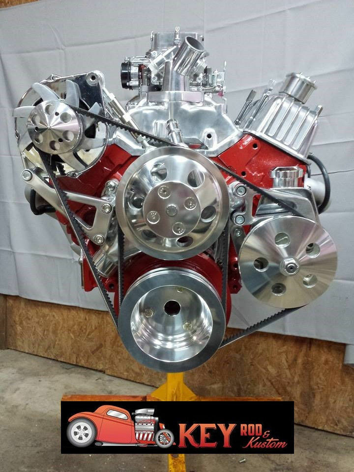 SBC Chevy Polished Aluminum Saginaw Power Steering Pump Bracket