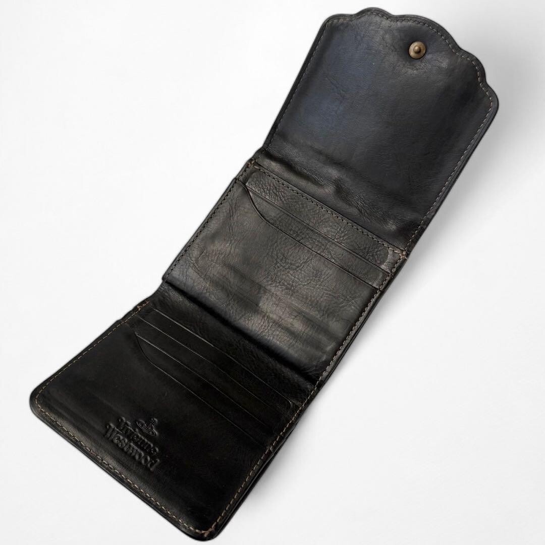Vivienne Westwood Skull Purse Folding Wallet Black No Box