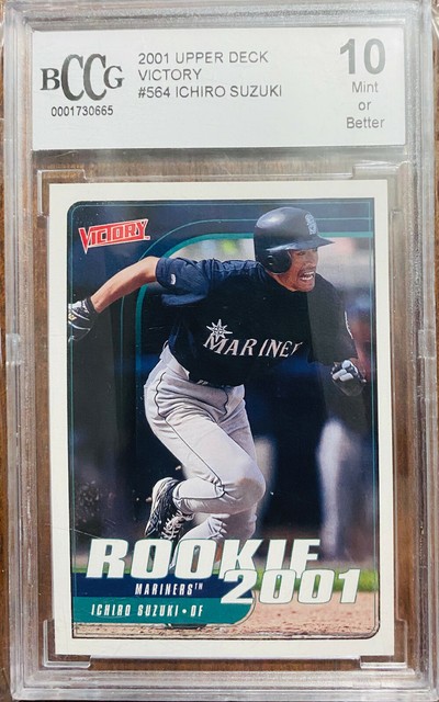 2001 ICHIRO SUZUKI Upper Deck VICTORY ROOKIE CARD BCCG Graded 10 HOF 