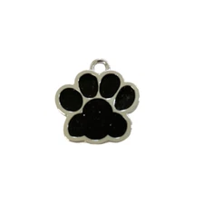 Personalized Paw Glitter Dog Tags Engraved Cat Puppy Pet ID Name Collar Tag New