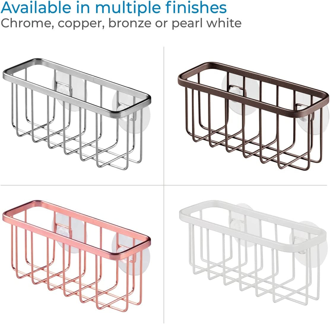 Suction Sink Caddy Sponge Dish Holder For Kitchen Sink Bathroom Stainless Steel