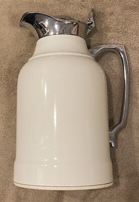 Alfi Opal Glass Vacuum White Lacquered  1 Liter Carafe Made in Germany