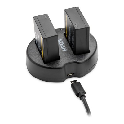 Koah Pro Fujifilm NP-126S Two Pack Rechargeable Battery 1400mAh and Dual Charger