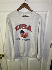 Vintage 90s LEE Sweatshirt Large Arch Spellout Gray