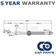 Brake Hose Front Lower Inner Outer CPO Fits Renault Master Vauxhall Movano