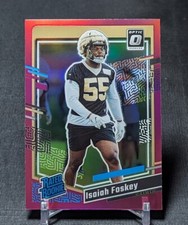 Isaiah Foskey Pink Optic Prizm Holo Rated Rookie RC 2023 Donruss Card 373 Saints