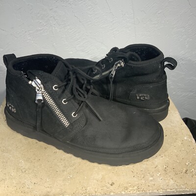 UGG NEUMEL LUXE WEATHER BOOT MENS SIZE 11 US BLACK LEATHER  display picture 2