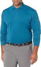 Callaway Men's Performance Long Sleeve Polo Shirt-Color: Deep Dive Heather-Smal