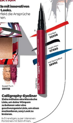 AVON CALLIGRAPHY EYELINER Farbe night view Cat Eyes Smokey  Luxus Augen Kosmetik