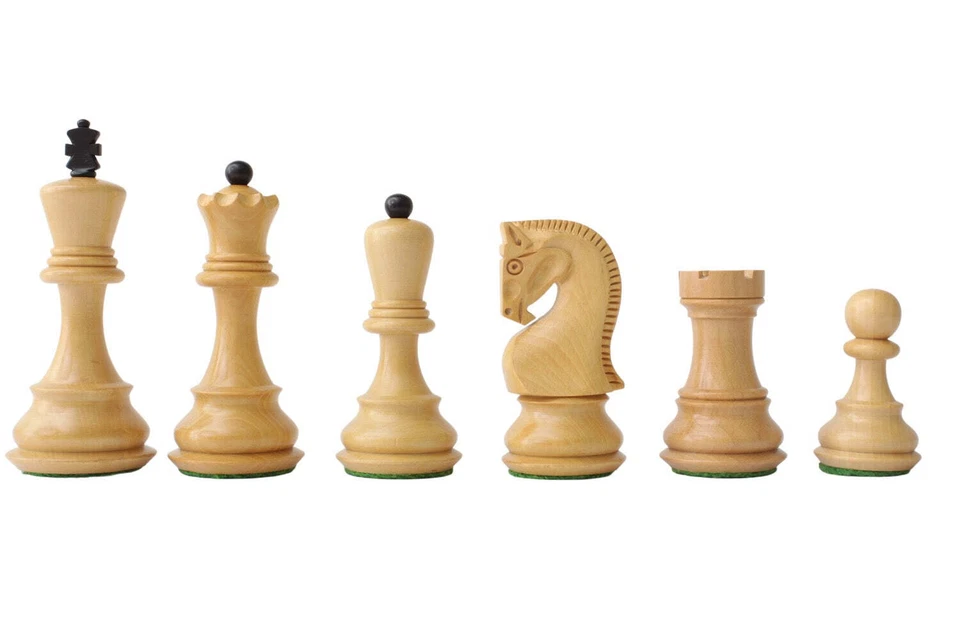 Zagreb '59 Series Chess Pieces - Ebonized Boxwood - 3.7" King - Image 3 of 4