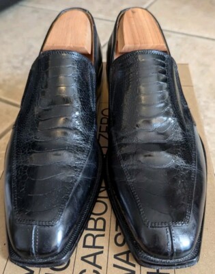 Vero Cuoio Men's Black Leather Dress Shoes Made In Italy Size 7 40M  