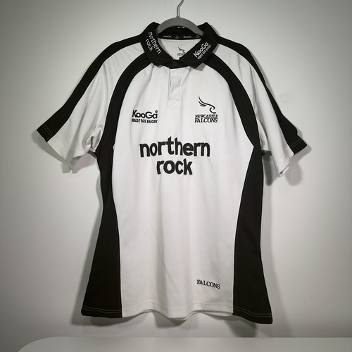 Newcastle Falcons Rugby Shirt Adult Large White Kooga 2004 2005 Away Jersey 2XL