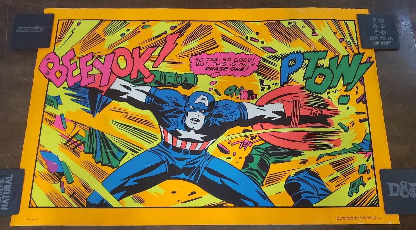 Captain America Black Light Poster- 5 Awesome Things on eBay this week