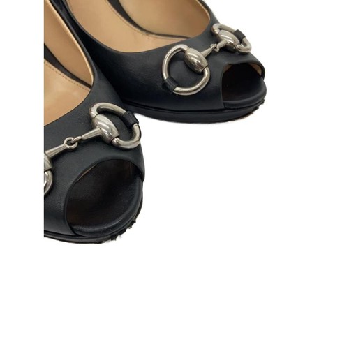 Gucci Open Toe Pumps Black Women's Size EU36/US6 - Picture 6 of 6